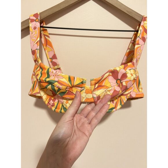 NWOT LA Hearts by PacSun Multicolor Penny Terry High Waisted Bikini M - Picture 9 of 12